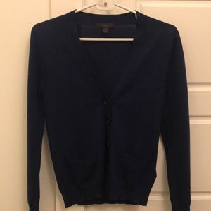 Merino wool navy J Crew cardigan